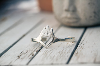 Burning Heart Cuff Bracelet-Love You to Death Collection