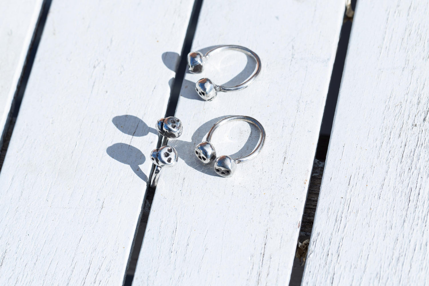 Infatuadead-Adjustable Open Ring with 2 Skulls-Love You to Death Collection