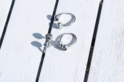Infatuadead-Adjustable Open Ring with 2 Skulls-Love You to Death Collection