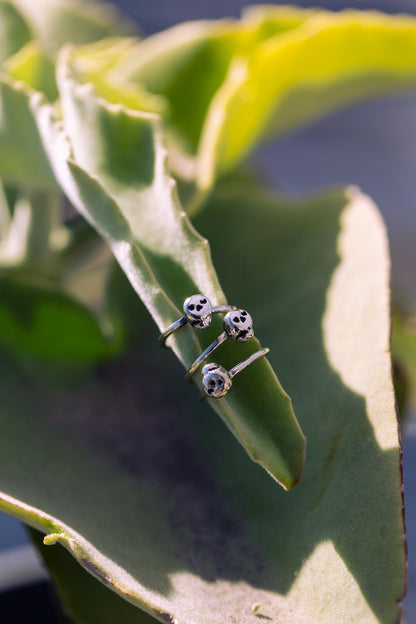 Infatuadead-Small Skull Band Ring-Love You to Death Collection