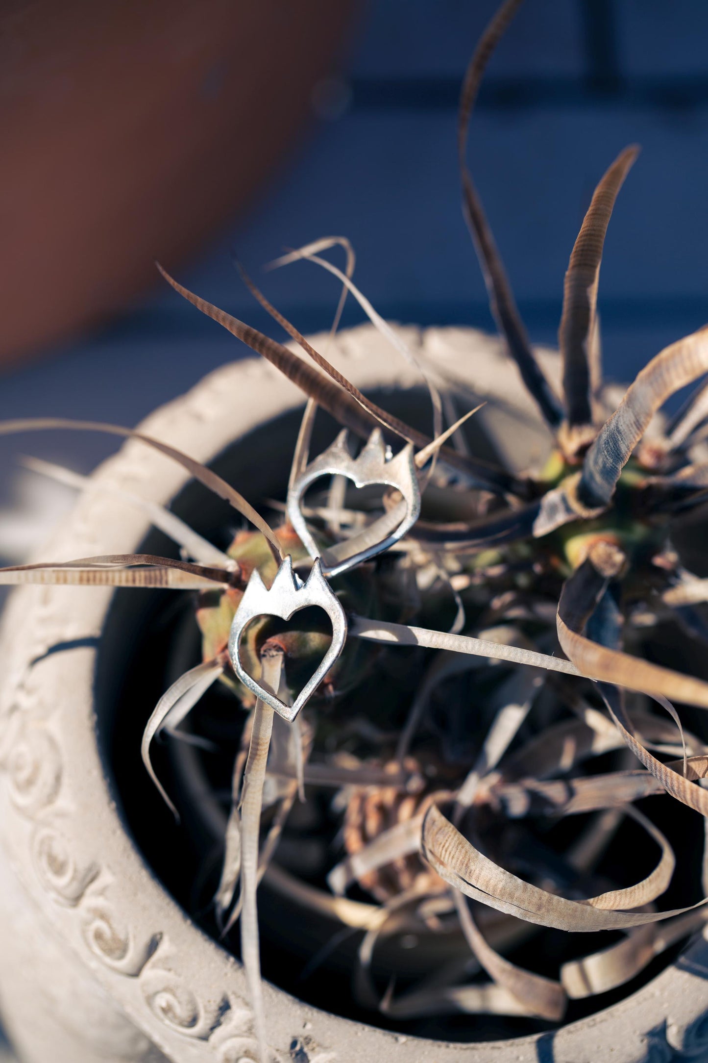 Burning Heart Stud Earring-Love You to Death Collection