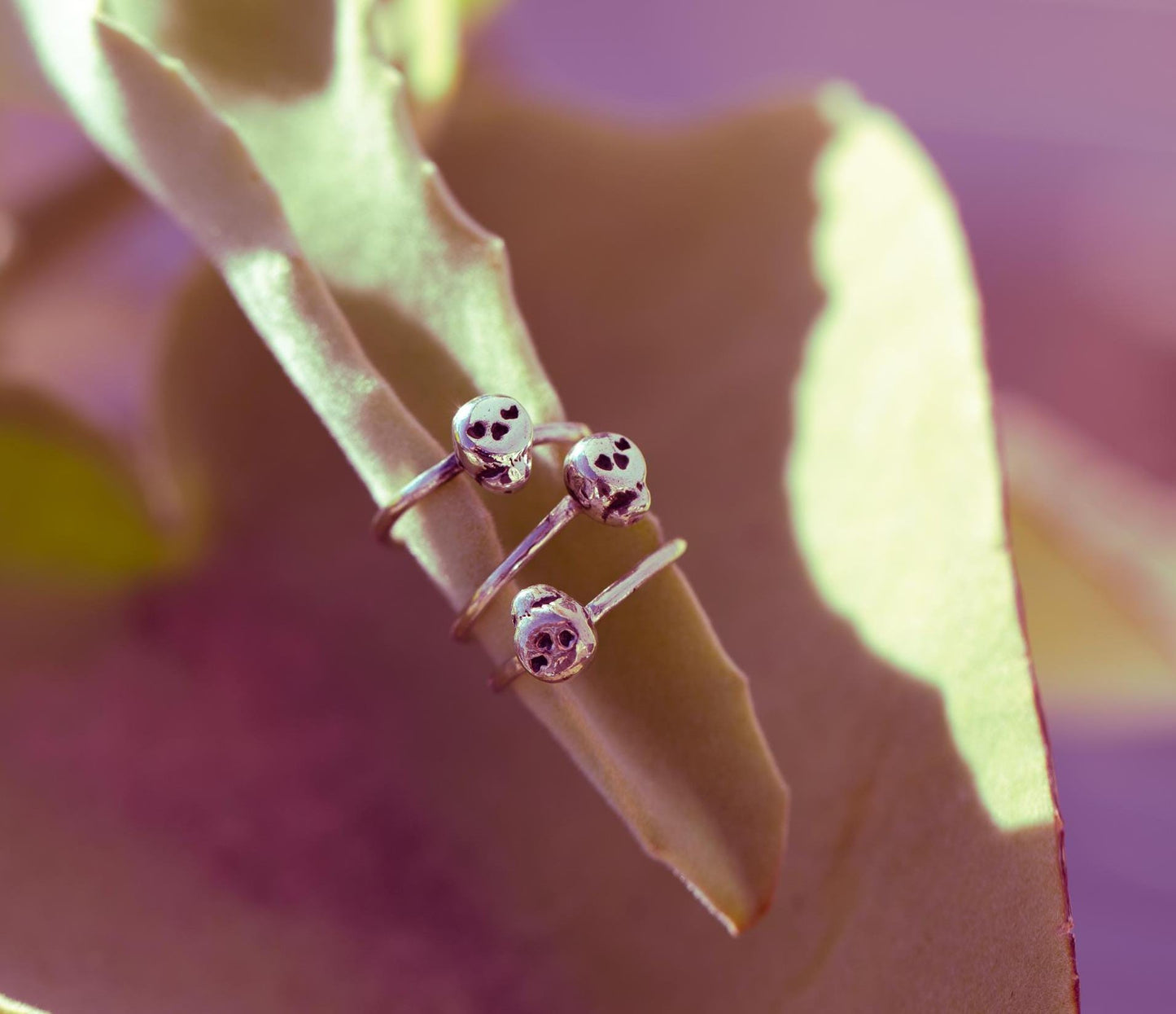 Infatuadead-Small Skull Band Ring-Love You to Death Collection