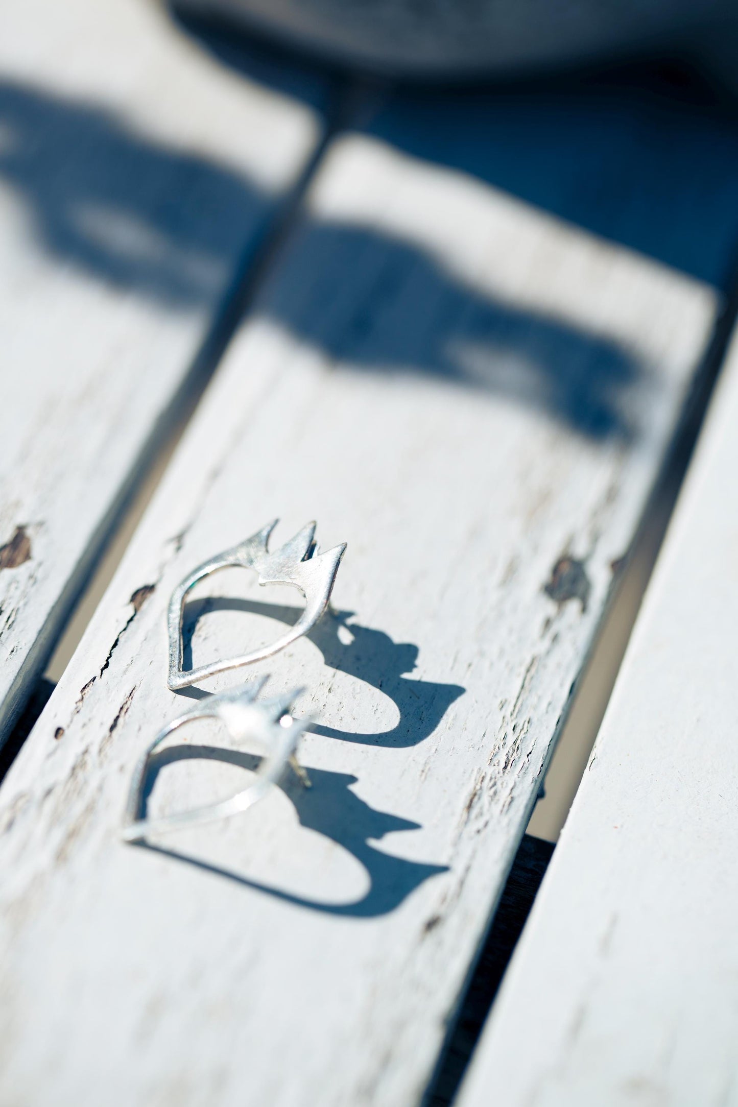 Burning Heart Stud Earring-Love You to Death Collection