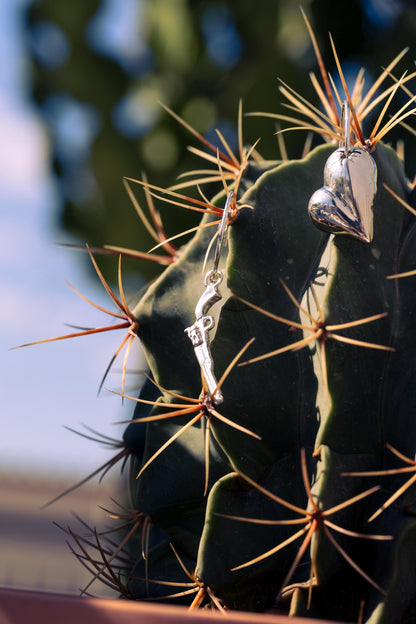 Shot Through the Heart-Heart and Pistol Set of Earrings-Love You to Death Collection