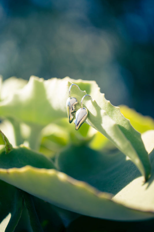 Nearly Forgot my Broken Heart Earrings-Half Broken Heart Half Hoop Earrings-Love You to Death Collection