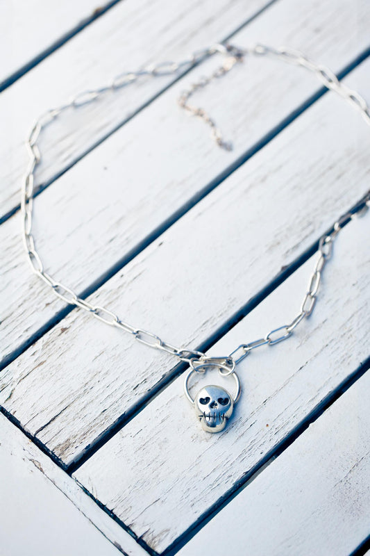 Dead Valentine's Skull Saint Necklace-Love You to Death Collection
