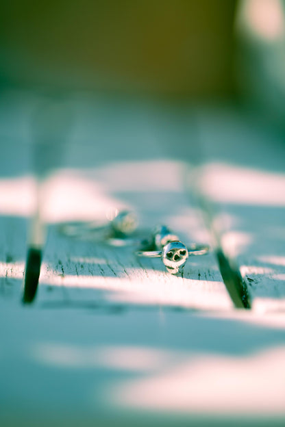 Infatuadead-Small Skull Band Ring-Love You to Death Collection